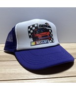 Vintage Nascar Daytona Racing Purple Mesh Snapback Trucker Hat 80’s Unworn - €16,70 EUR