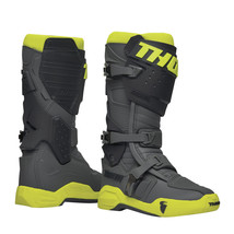 THOR MX Racing Mens Adult Gray/FL Yellow Radial MX Riding Boots Motocros... - $249.95