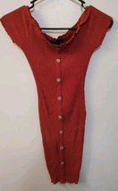 Derek Heart Red Junior / Petite Button Down Dress Size S - £7.77 GBP
