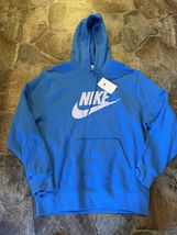Nike Logo Fleece Mens Blue LS Hoodie!!(Size Large) - $47.49