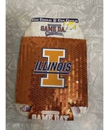 University of Illinois Orange Koozie Can Coolie Sequins Jenkins Enterpri... - £11.38 GBP