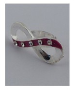 New Pink Adjustable Two Tone Rhinestone Infinity Ring - £6.22 GBP