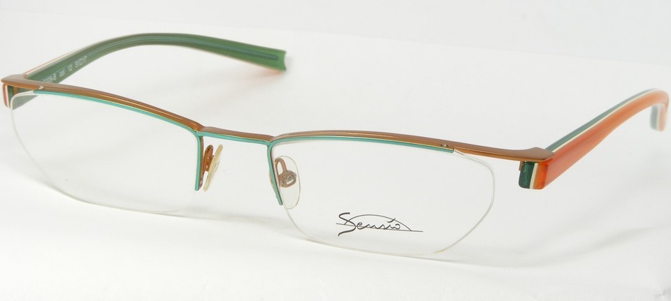 Sensio S009-B 12 Teal / Orange Unique Rare Lunettes Monture 51-17-145mm - $95.67