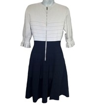Ted Baker Dyana Jersey Frill Knitted Fit &amp; Flare Dress Size 3 - £70.95 GBP