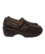 BOC Born Concept Peggy Brown Paisley Tooled Clog Mule Shoes C45789 Women... - $352.94 MXN