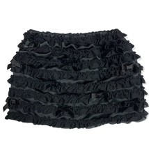 Black Tutu Skirt Cute Layered Ruffle Photo Shoot Velvet Bows Girls Size 6-9 mo - £6.33 GBP