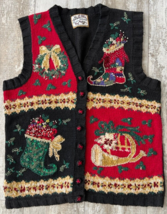 Vintage Heirloom Collectibles Ugly Christmas Women&#39;s Sweater Vest Size 1... - £14.94 GBP