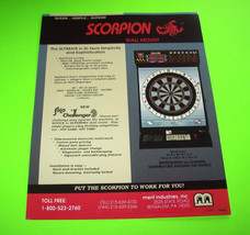 Scorpion Wall Mount Darts By Merit Original Arcade Dart Game Sales Flyer Unused - £12.64 GBP