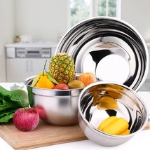 Mixing Bowls with Lid Set, 23PCS Kitchen Utensils Metal Bowl Stainless Steel Nes - £43.16 GBP