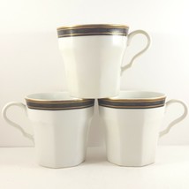 Christopher Stuart Black Dress Cup Set of 3 Octagonal 8 oz NO SAUCERS - £16.54 GBP