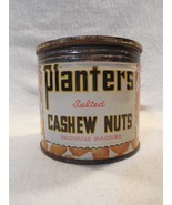 Vintage 1940s/50s Planters Peanut Mr Peanut Salted Cashew Nuts Tin Can 6... - $15.95
