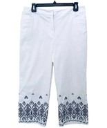 Solutions By Harve Benard Womens Size 10 White Black Embroidered Boho Cr... - €16,45 EUR