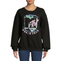 MTV Juniors&#39; World Tour Graphic Fleece Sweatshirt Black Size XXXL(21) - £19.37 GBP