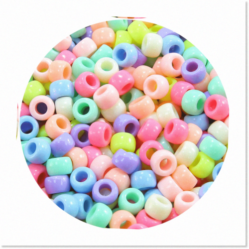 1000 Macaron Candy Pony Beads - Creative Hair &amp; Jewelry Making Supplies ... - $19.79