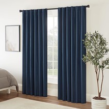 Eclipse Fresno Modern Blackout Thermal Rod Pocket Window Curtain For, 52... - $36.93