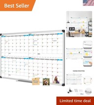Aluminum Framed 36&quot; x 24&quot; Whiteboard Calendar – Scratch-Resistant &amp; Wipe... - $2,241.64 MXN
