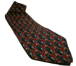 Tommy Hilfiger Golf Ball Tee &amp; Green 100% Italian Silk Tie - £7.70 GBP