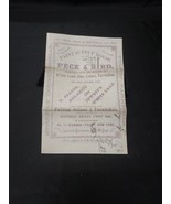 1867 Peck &amp; Bird Paint Dealer Price List LOCOMOTIVE RAILROAD TRAIN PAINT... - €24,20 EUR