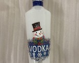 Silver Tree 5.5 inch Snowman Vodka Bottle Glass Ornament - £14.56 GBP