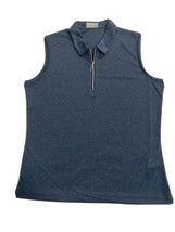 New Women&#39;s Callaway Golf OPTI-DRI Sleevless 1/4 Zip Front Vest Xl Blue - £19.42 GBP