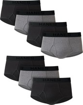 Hanes Men&#39;s Briefs 7764B7 Gray/Black  Medium  7Pack - $22.99