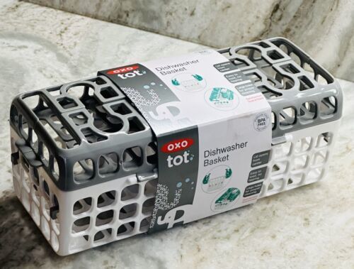 Oxo 62149200 Dishwasher Basket  Gray/White Large Holes No Tipping For Ba... - $8.79