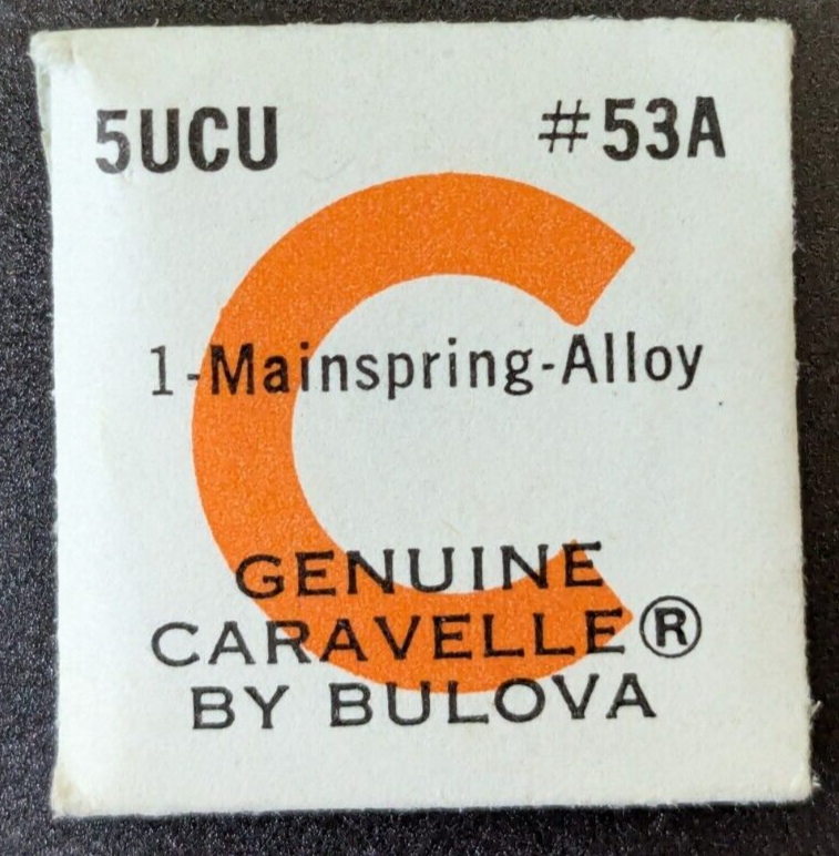 NOS NEW Genuine Bulova Caravelle Cal. 5UCU - Watch Mainspring - Part# 53A - $9.89