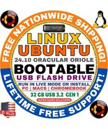 UBUNTU Linux 24.10 Bootable USB Latest  Oracular Oriole amd 64-Bit for M... - $226.56 MXN