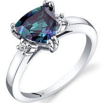 14K White Gold Trillion Cut Alexandrite Ring - £375.68 GBP