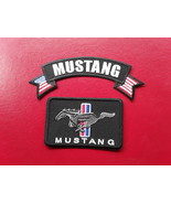 FORD MUSTANG SHELBY CLASSIC MUSCLE CAR EMBROIDERED PATCHES x 2 - $7.80