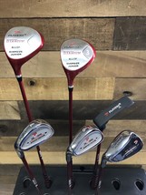 DEMO Left Handed Juniors Players Golf Set Driver Woods Irons Putter 5743... - $235.15