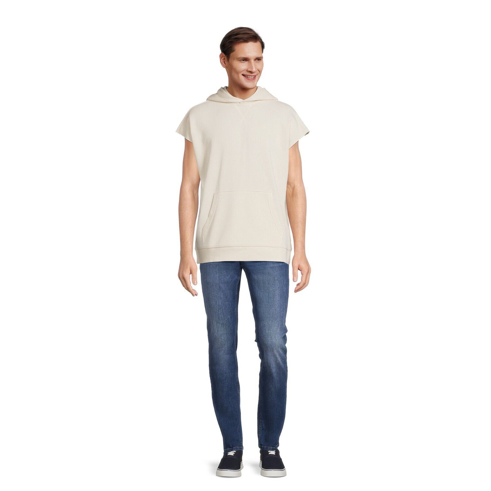 No Boundaries Men's Sleeveless Hoodie Sweatshirt, Light Birch Size M(38-40) Item image 4