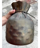 Vintage Brass Metal Money Bag Sack Art Sculpture Planter Pot or Lamp Base - $66.84 CAD