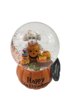 Martha Stewart Happy Halloween Dog w Pumpkin Costume Musical Snow Water ... - $928.97 MXN