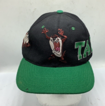 Vintage: Looney Tunes Tazmanian Devil TAZ Snapback Hat Block Head Black ... - $27.84