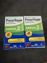 2 Box Preser Vision Eye Areds 2 Soft Mini Gels 130 Ct Softgels (O14) - £31.76 GBP