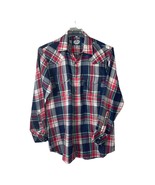 Prior Made in the USA Pearl Snap Plaid Western Shirt Size 16 1/2 - 34 - £13.59 GBP