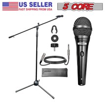 5 Core Mic Stand Combo w/Dynamic Cardioid Pro Metal Microphone w/XLR Cable - £31.45 GBP