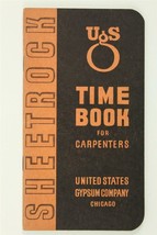 Vintage Advertising Paper Time Book SHEETROCK US Gypsum Company 1936 Boo... - £8.89 GBP