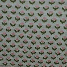 Vintage Chenille Fabric Rosebud Pink Roses 40&quot; x 50&quot; - £62.06 GBP