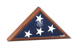 Walnut Presidential Flag Case for 5&#39;X9.5&#39; Flag,w/Great Seal, Cremation Urn Avail - £208.46 GBP