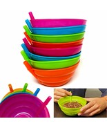 8 Sip-A-Bowl Set 14Oz Bpa Free Straw Bowls Sip Every Drop Cereal Ice Cre... - £24.48 GBP