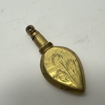 Vintage Brass Vial Screw Top PERFUME BOTTLE PENDANT Charm Necklace Chate... - $29.95