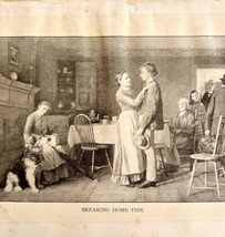 Breaking Home Ties Victorian Print 1901 Woman History Ephemera DWP4C - £15.92 GBP