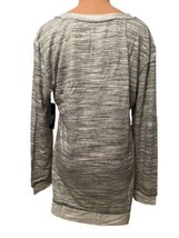 Felina Womens Ribbed Taylor Boyfriend Sleep Sweatshirt Size Large,Light Gray - £24.39 GBP