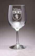 Wilson Irish Coat of Arms Wine Glasses - Set of 4 (Sand Etched) - £53.81 GBP