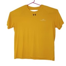 Under Armour Heatgear Men&#39;s Loose 2XL Short Sleeve TShirt Yellow- Endurance Logo - £9.29 GBP