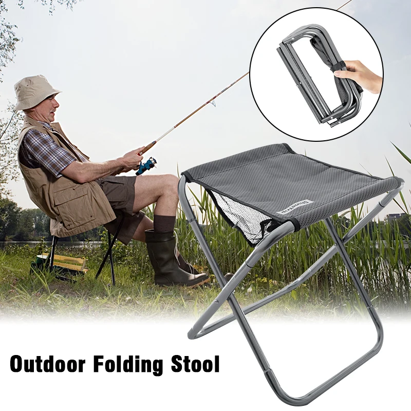 Outdoor Aluminum Alloy Camping Folding Chairs Portable Travel Fishing Hiking - £30.29 GBP