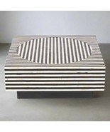 Luxurious Camel Bone inlay illusion pattern square wooden coffee table  - $1,309.00+