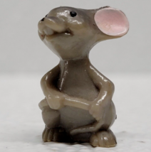 Vintage Mini Mouse Holding Tail Figure  Figurine Black Gray - $10.24